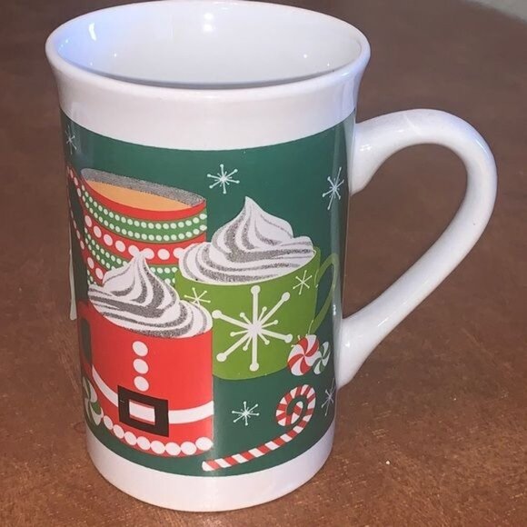 Holiday Themed Royal Norfolk Ceramic Coffee Mug 12 Oz Set OF 4 - Picture 3 of 14